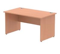dynamic Impulse Office Desk Rectangular Beech Base panel 1,400 (W) x 800 (D) x 730 (H) mm MFC (Melamine Faced Chipboard)