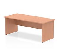 dynamic Impulse Office Desk Rectangular Beech Base panel 1,800 (W) x 800 (D) x 730 (H) mm MFC (Melamine Faced Chipboard)