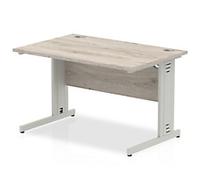 dynamic Impulse Office Desk Rectangular Grey Oak Cantilever 1,200 (W) x 800 (D) x 730 (H) mm MFC (Melamine Faced Chipboard)