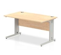 dynamic Impulse Office Desk Rectangular Maple Cantilever 1,400 (W) x 800 (D) x 730 (H) mm MFC (Melamine Faced Chipboard)
