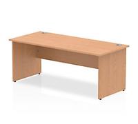 dynamic Impulse Office Desk Rectangular Oak Base panel 1,800 (W) x 800 (D) x 730 (H) mm MFC (Melamine Faced Chipboard)