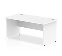 dynamic Impulse Office Desk Rectangular White Base panel 1,600 (W) x 800 (D) x 730 (H) mm MFC (Melamine Faced Chipboard)