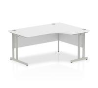 Impulse Cantilever 1800 Right Hand Crescent Desk White - I