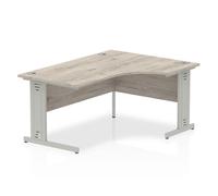 Impulse 1600 Right Crescent Grey Oak Silver Cable Leg