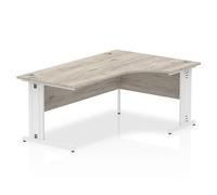 Impulse 1800 Right Crescent Grey Oak White Cable Leg