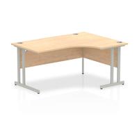 Impulse Cantilever 1600 Right Hand Crescent Desk Maple - I