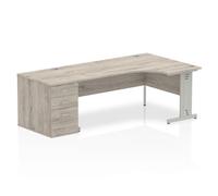 Impulse 1800 Right Crescent Grey Oak Cable Leg 800Ped