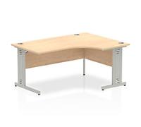 dynamic Impulse Right Hand Desk Corner Maple Cantilever 1,600 (W) x 1,200 (D) x 730 (H) mm MFC (Melamine Faced Chipboard)