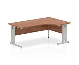 dynamic Impulse Right Hand Desk Corner Walnut Cantilever 1,800 (W) x 1,200 (D) x 730 (H) mm MFC (Melamine Faced Chipboard)
