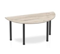 Impulse 1600 Semi Table Grey Oak Black Leg