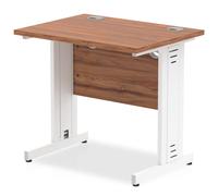 Impulse 800x600 Walnut White Cable Leg