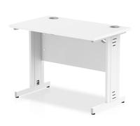 Impulse 1000x600 White White Cable Leg