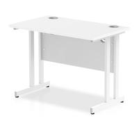 Impulse 1000/600 Rectangle White Cantilever Leg Desk White - MI002200