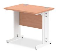 Impulse 800x600 Beech White Cable Leg
