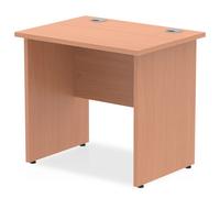 Impulse 800 x 600mm Straight Desk Beech Top Panel End Leg MI002886