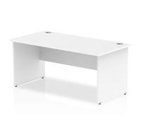 Impulse Bench 1800 X 800mm Straight Office Desk White Top Panel End Leg