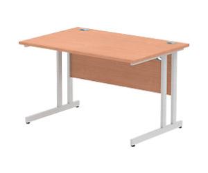 dynamic Impulse Straight Desk Rectangular Beech Cantilever 1,200 (W) x 800 (D) x 730 (H) mm MFC (Melamine Faced Chipboard)