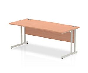 dynamic Impulse Straight Desk Rectangular Beech Cantilever 1,800 (W) x 800 (D) x 730 (H) mm MFC (Melamine Faced Chipboard)