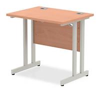 dynamic Impulse Straight Desk Rectangular Beech Cantilever 800 (W) x 600 (D) x 730 (H) mm MFC (Melamine Faced Chipboard)