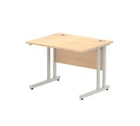 dynamic Impulse Straight Desk Rectangular Maple Cantilever 1,000 (W) x 800 (D) x 730 (H) mm MFC (Melamine Faced Chipboard)