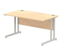 dynamic Impulse Straight Desk Rectangular Maple Cantilever 1,400 (W) x 800 (D) x 730 (H) mm MFC (Melamine Faced Chipboard)