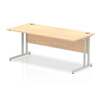 dynamic Impulse Straight Desk Rectangular Maple Cantilever 1,800 (W) x 800 (D) x 730 (H) mm MFC (Melamine Faced Chipboard)