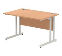 dynamic Impulse Straight Desk Rectangular Oak Cantilever 1,200 (W) x 800 (D) x 730 (H) mm MFC (Melamine Faced Chipboard)