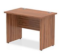 dynamic Impulse Straight Desk Rectangular Walnut Base panel 1,000 (W) x 600 (D) x 730 (H) mm MFC (Melamine Faced Chipboard)