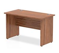 dynamic Impulse Straight Desk Rectangular Walnut Base panel 1,200 (W) x 600 (D) x 730 (H) mm MFC (Melamine Faced Chipboard)