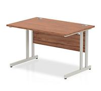 dynamic Impulse Straight Desk Rectangular Walnut Cantilever 1,200 (W) x 800 (D) x 730 (H) mm MFC (Melamine Faced Chipboard)