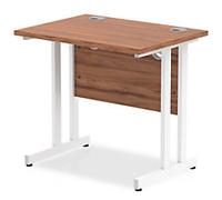 dynamic Impulse Straight Desk Rectangular Walnut Cantilever 800 (W) x 600 (D) x 730 (H) mm MFC (Melamine Faced Chipboard)