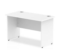 dynamic Impulse Straight Desk Rectangular White Base panel 1,200 (W) x 600 (D) x 730 (H) mm MFC (Melamine Faced Chipboard)