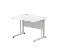 dynamic Impulse Straight Desk Rectangular White Cantilever 1,000 (W) x 800 (D) x 730 (H) mm MFC (Melamine Faced Chipboard)