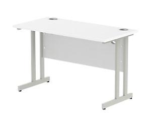 dynamic Impulse Straight Desk Rectangular White Cantilever 1,200 (W) x 600 (D) x 730 (H) mm MFC (Melamine Faced Chipboard)