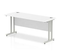 dynamic Impulse Straight Desk Rectangular White Cantilever 1,600 (W) x 600 (D) x 730 (H) mm MFC (Melamine Faced Chipboard)