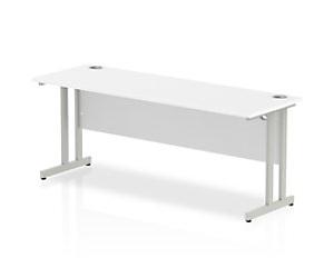 dynamic Impulse Straight Desk Rectangular White Cantilever 1,800 (W) x 600 (D) x 730 (H) mm MFC (Melamine Faced Chipboard)