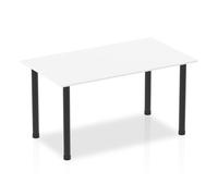 Impulse 1400 Table White Black Leg