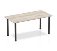 Impulse 1600 Table Grey Oak Black Leg