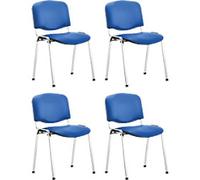 dynamic ISO Stacking Chair Chrome Vinyl Without armrest Blue 110 kg 535 x 410 x 820 mm Pack of 4