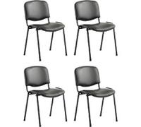 dynamic ISO Stacking Chair Vinyl Without armrest Black 110 kg 535 x 410 x 820 mm 4 Pieces