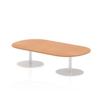 Italia 1800mm Poseur Boardroom Table Oak Top 475mm High Leg