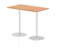 Italia 1400 x 800mm Poseur Rectangular Table Oak Top 1145mm High Leg
