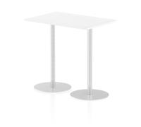 Italia 1200 x 800mm Poseur Rectangular Table White Top 1145mm High Leg