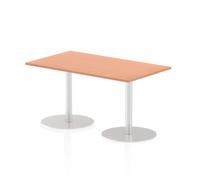 Italia 1400 x 800mm Poseur Rectangular Table Beech Top 725mm High Leg