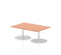 Italia 1200 x 800mm Poseur Rectangular Table Beech Top 475mm High Leg