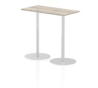 Italia 1200x600mm Poseur Rectangular Table Grey Oak Top