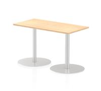 Italia 1200 x 600mm Poseur Rectangular Table Maple Top 725mm High Leg