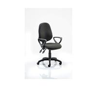 Eclipse II Lever Task Operator Chair Black With Loop Arms