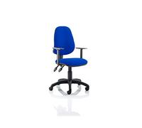 Dynamic KC0028 Eclipse II Lever Task Operator Chair with Height Adjustable Arms - Blue