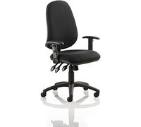 Dynamic KC0035 Eclipse XL III Lever Task Operator Chair with Height Adjustable Arms - Black